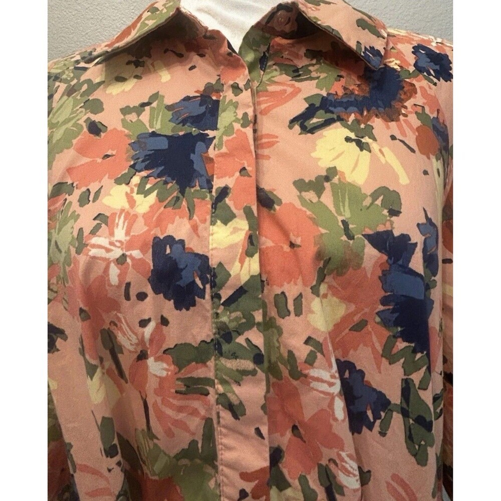 ELOQUII Elements Button Down Mini Dress With Flounce & Belt Plus Size 16 - Picture 7 of 12
